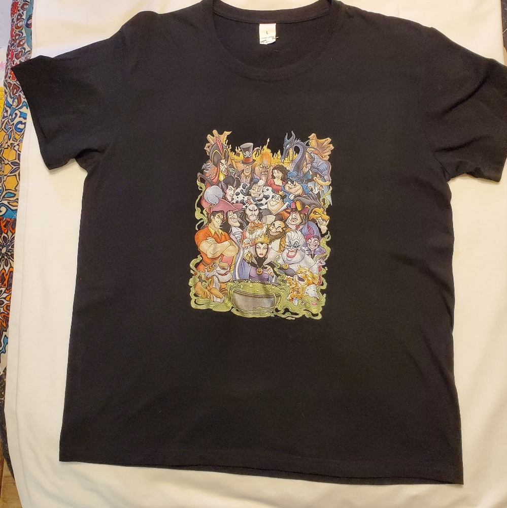 Disney Villains black tee shirt